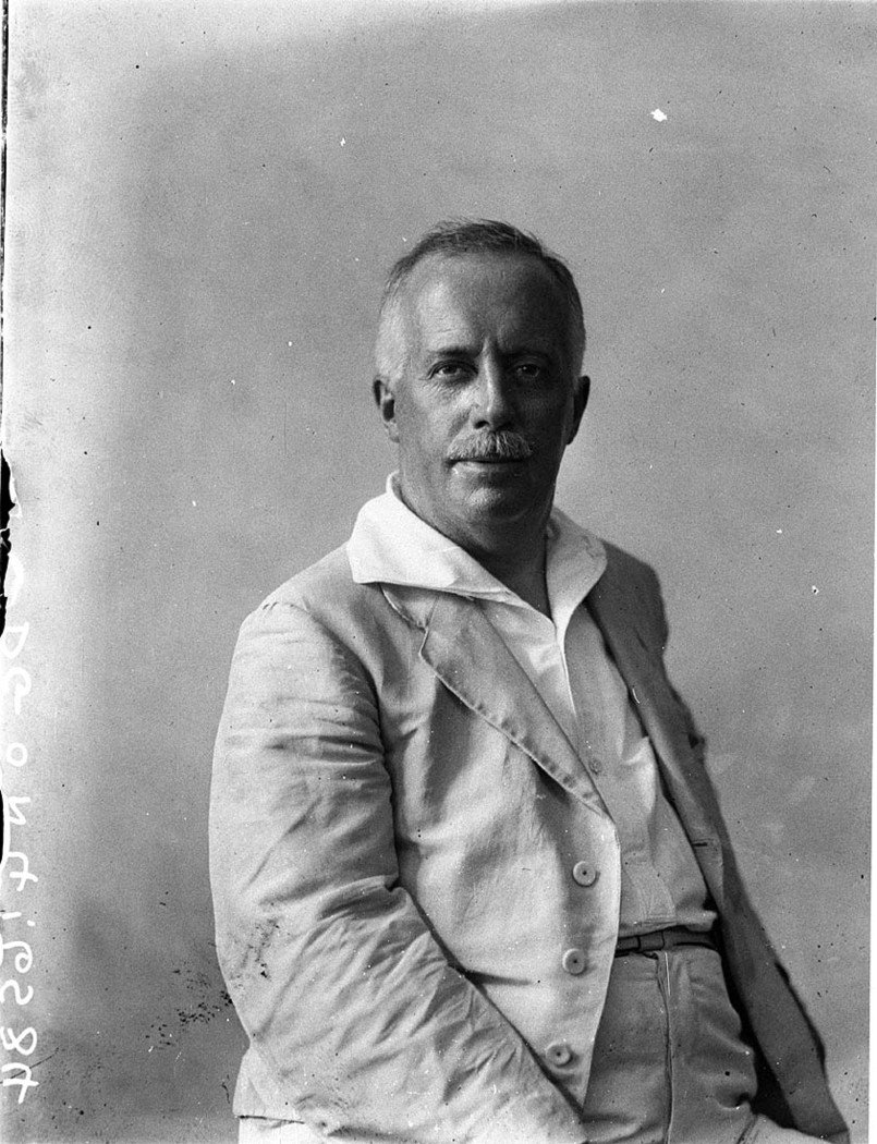 Portrait of unidentified man with moustache (1930s)