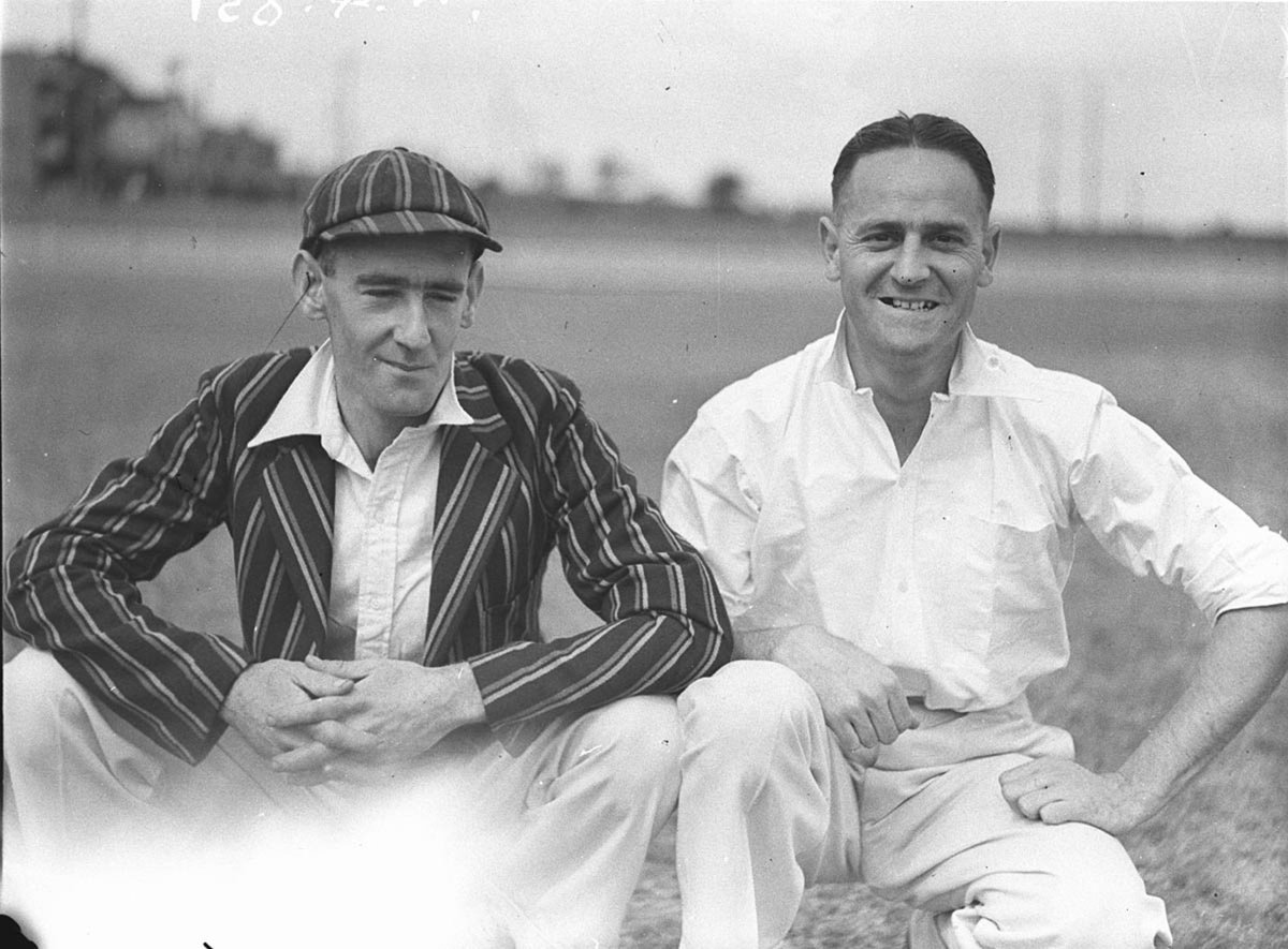 Portraits of two unidentified cricketers (1920s)