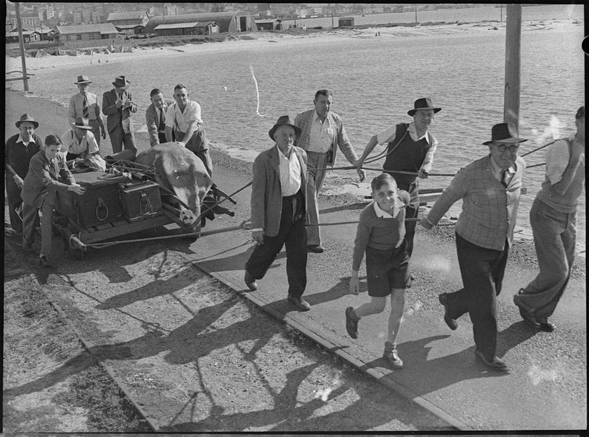 Rocket brigade, by Sam Hood (1954)