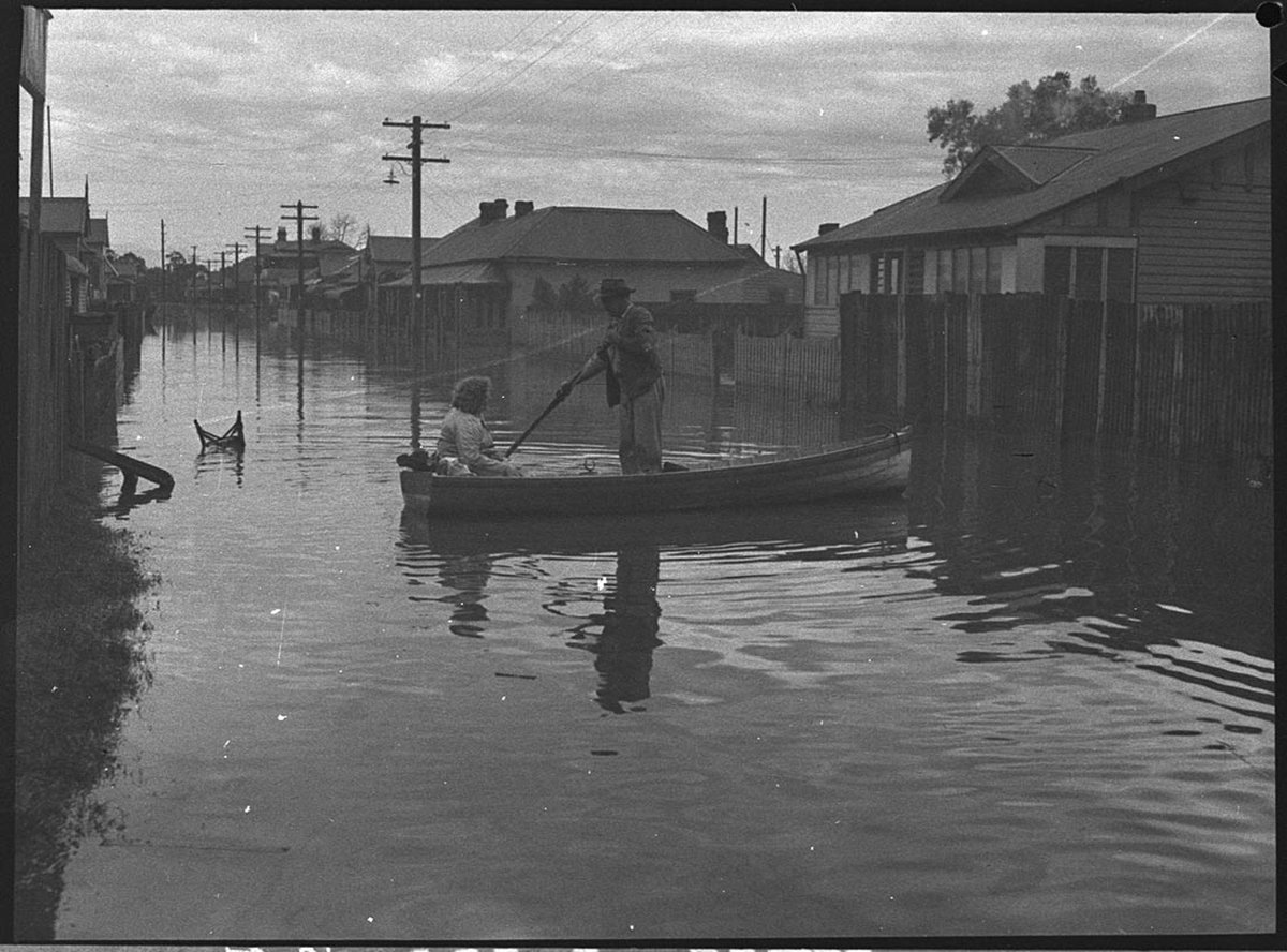 Rowing boat in Old Rose Street (1952?)