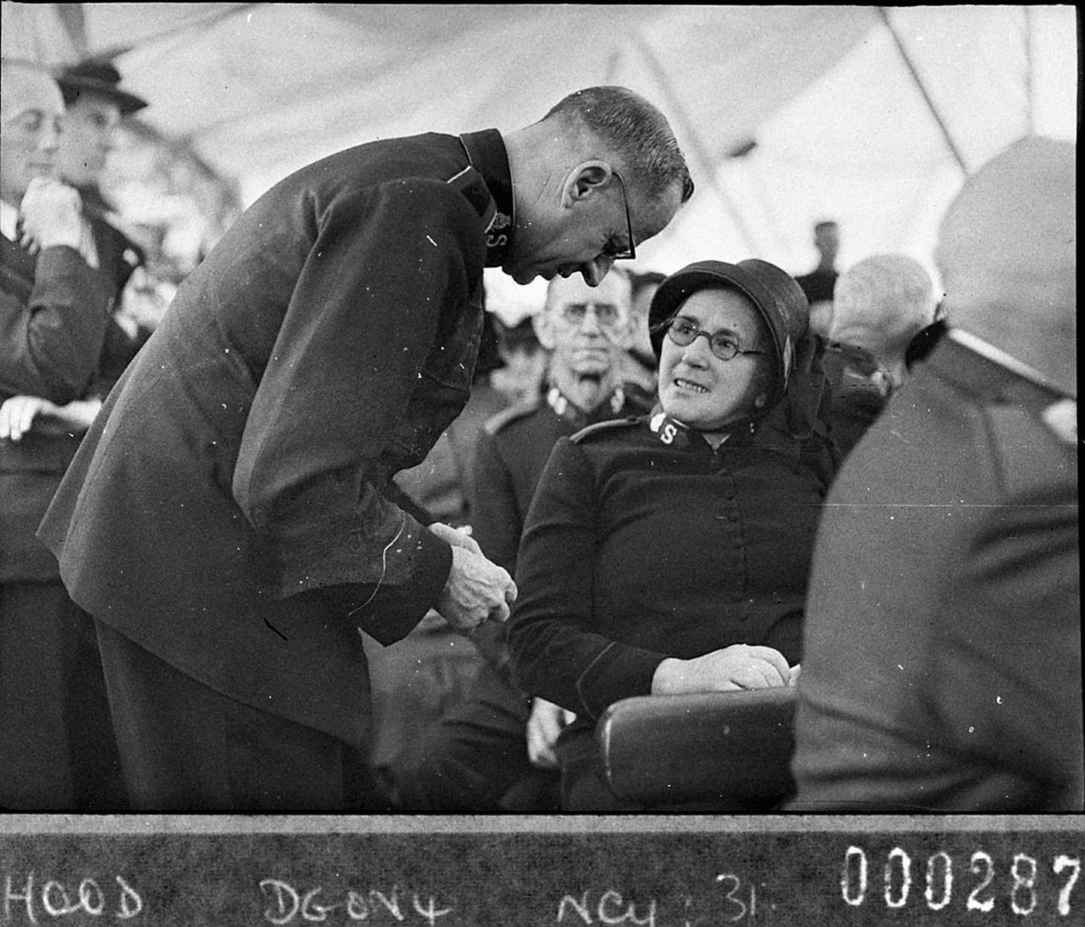 Salvation Army rally in tent at Prince Alfred Park, Sydney (1941)
