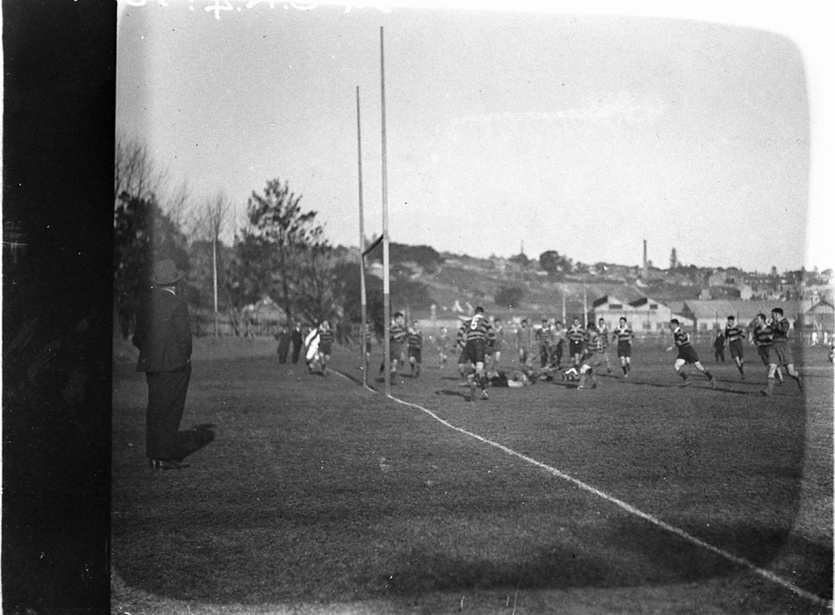 Schoolboy Rugby Union at Weigall Sports Ground Rushcutters Bay (1930s)