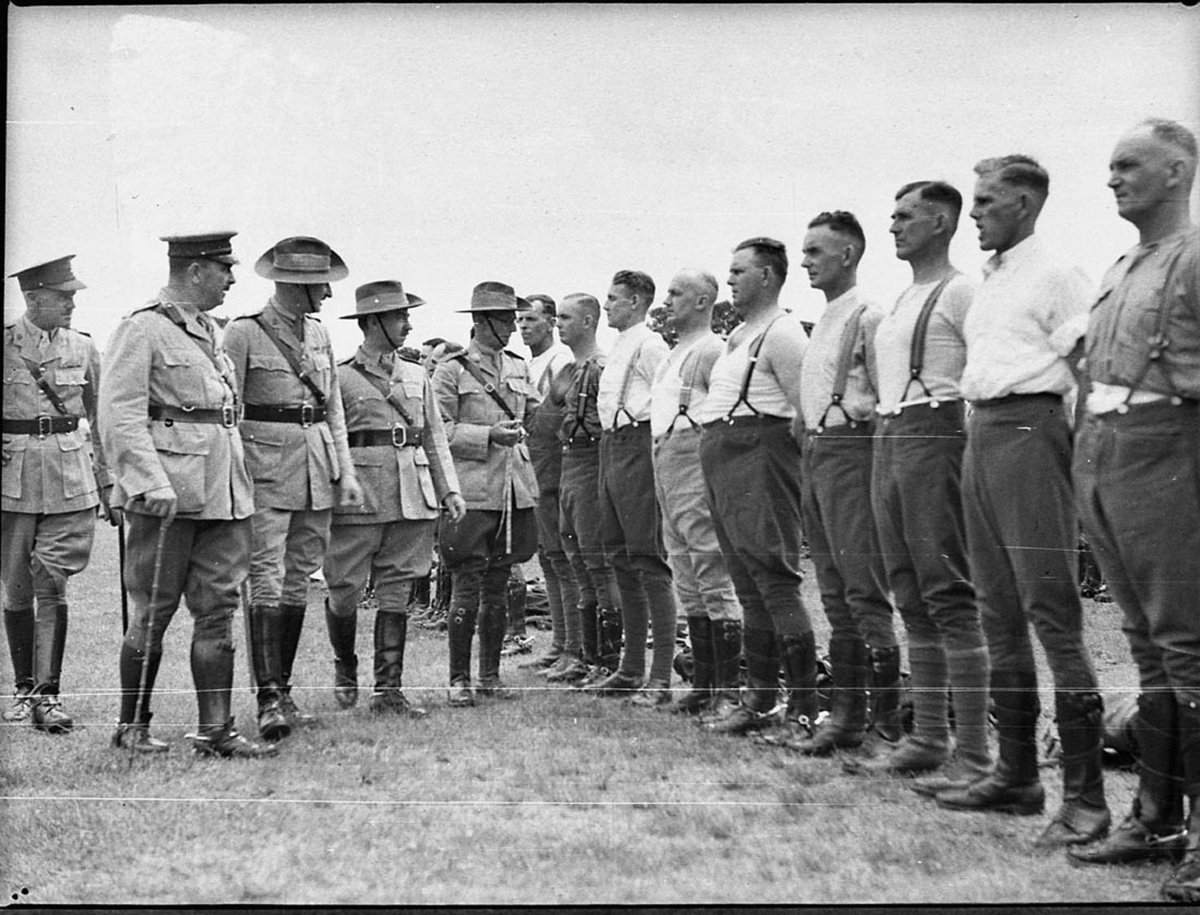 Selection of soldiers for Coronation Contingent (1937)