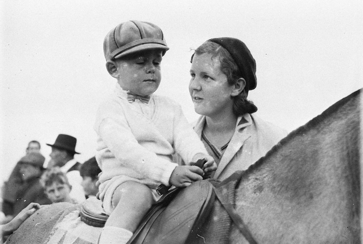 Small boy on pony (c. 1929)
