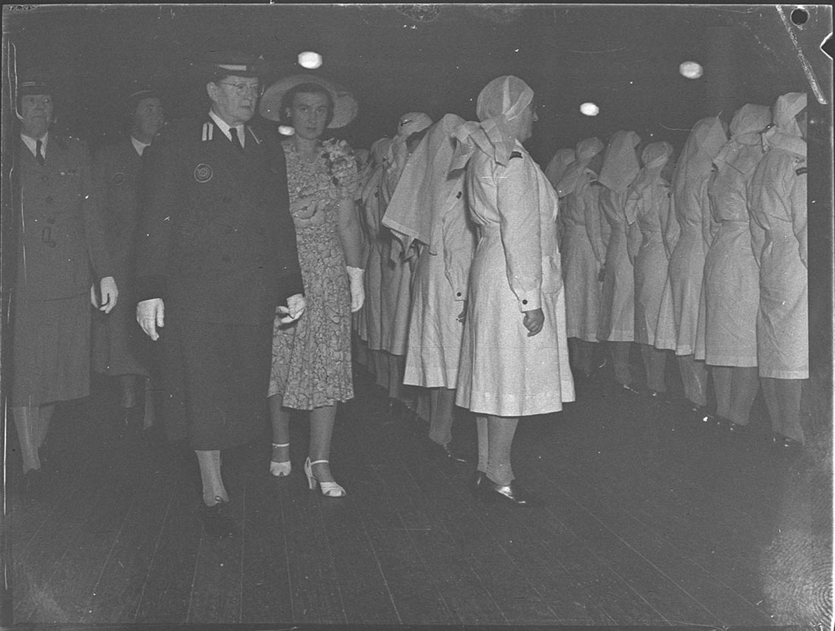 St Johns Ambulance parade Town Hall, Sydney city centre (1948)