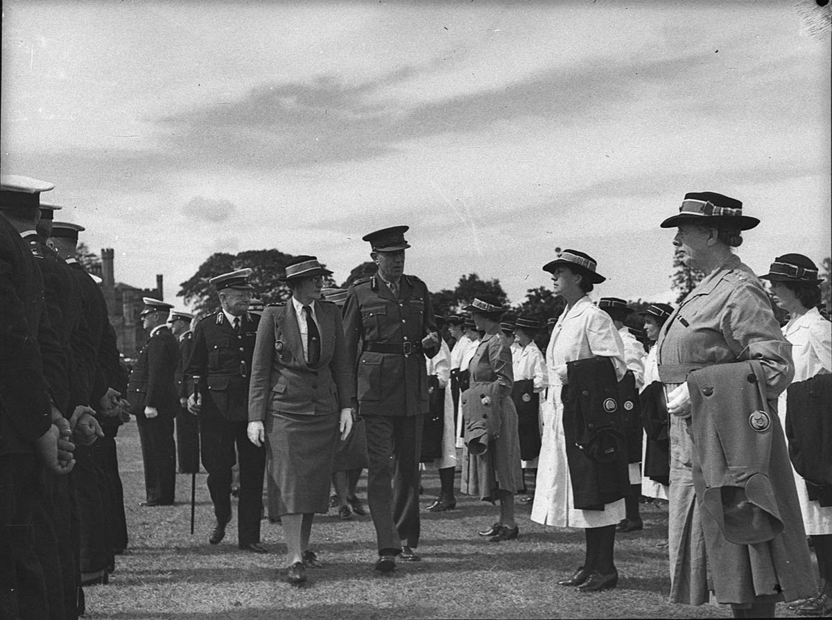 St Johns Ambulance parade, Sydney city centre (1943)