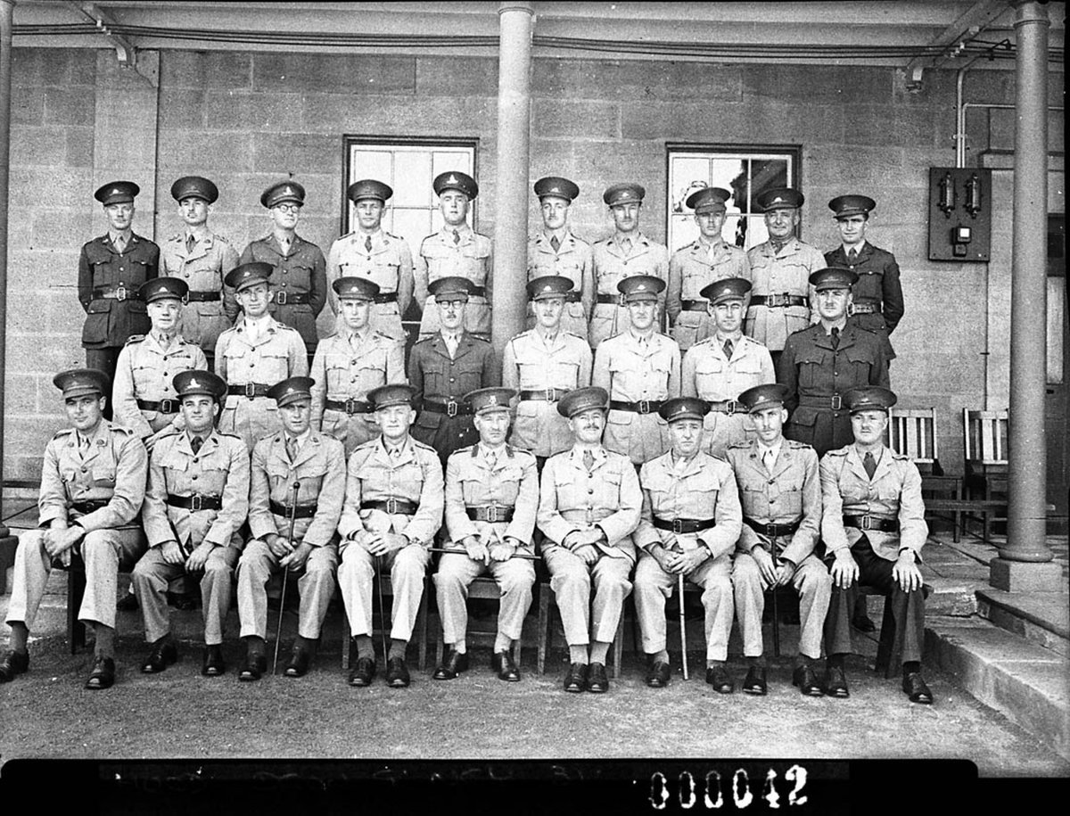 Staff School group at Victoria Barracks, Paddington (1939)