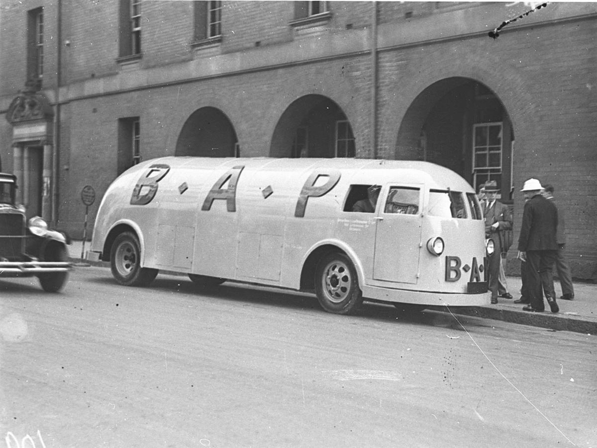 Streamlined petrol tanker taken for the British Australian Petroleum Company (1934)