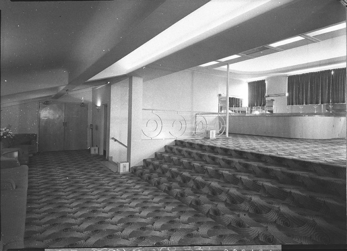 The dress circle foyer Odeon Theatre Campsie taken for Guy Crick Co (1948)