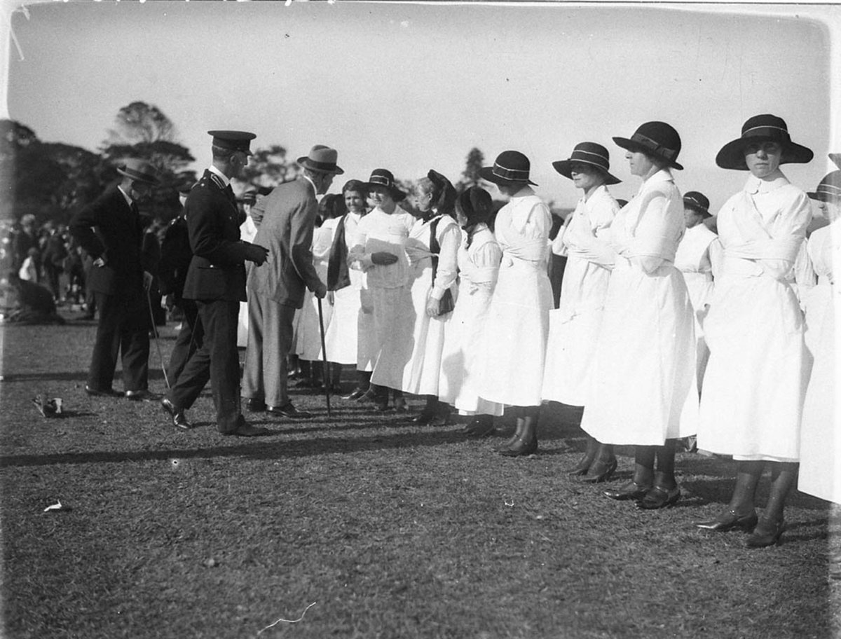 The Governor talking with a VAD (1930s)