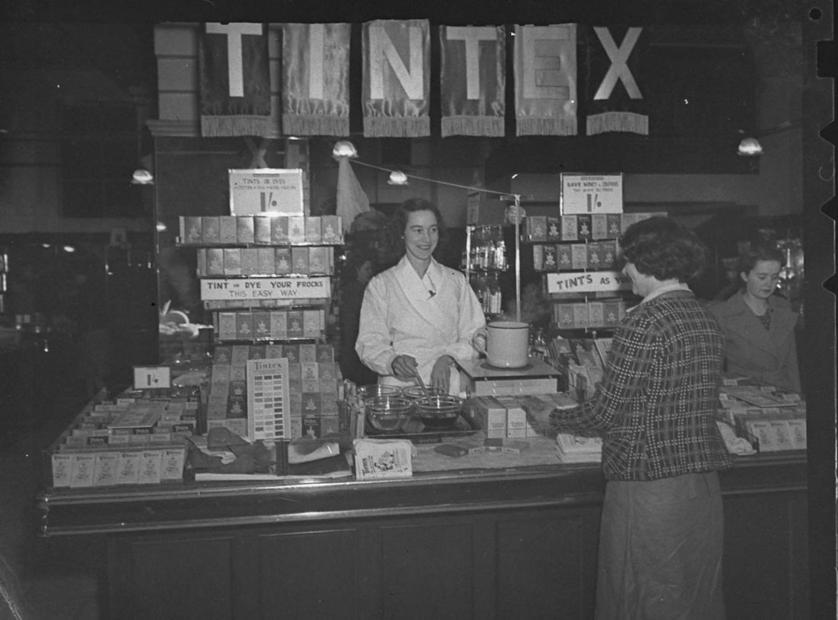 Tintex shows at Woolworths taken for Mr Dobel (1946)