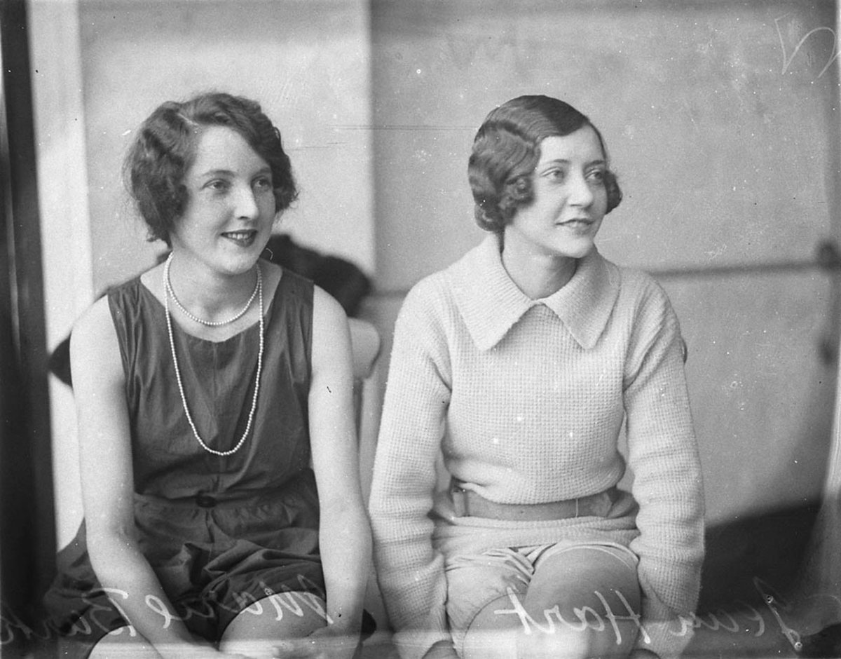 Two actresses Jean Hart Marie Burke (1930s)