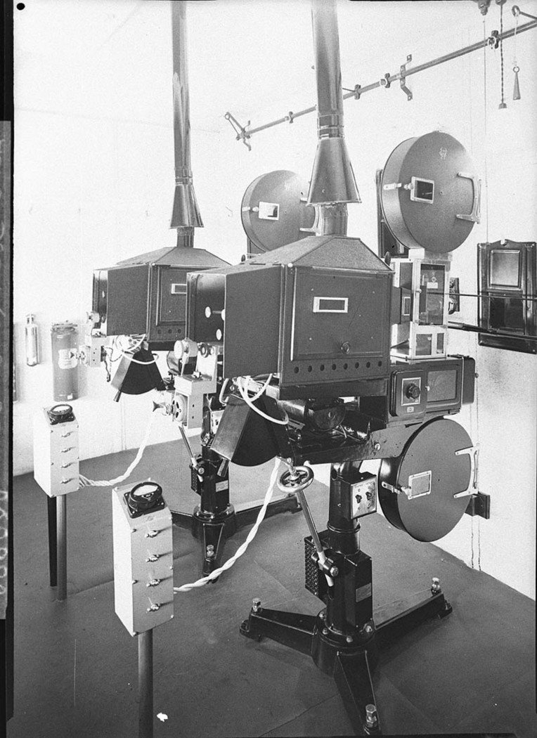 Two film projectors probably Australian made Cummings Wilson CW installed the Kings Theatre (1937)