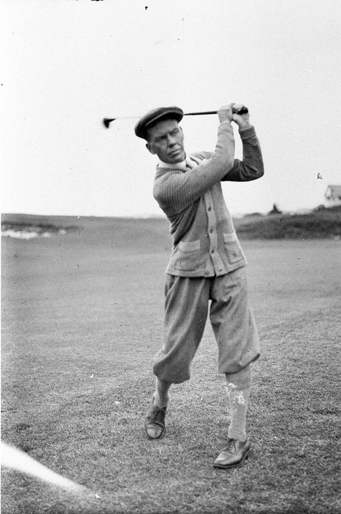 Unidentified golfer in rough (1930s)