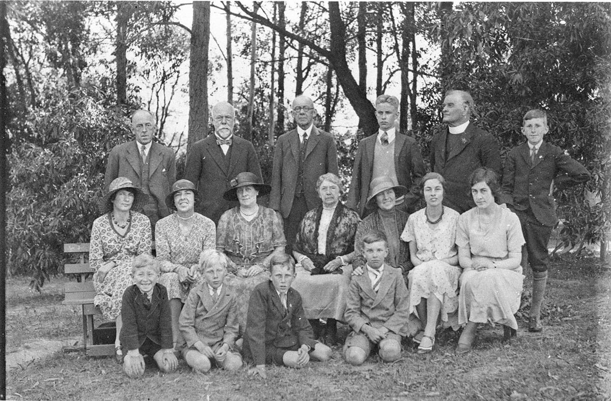 Unidentified woman in middle of group (1930s)
