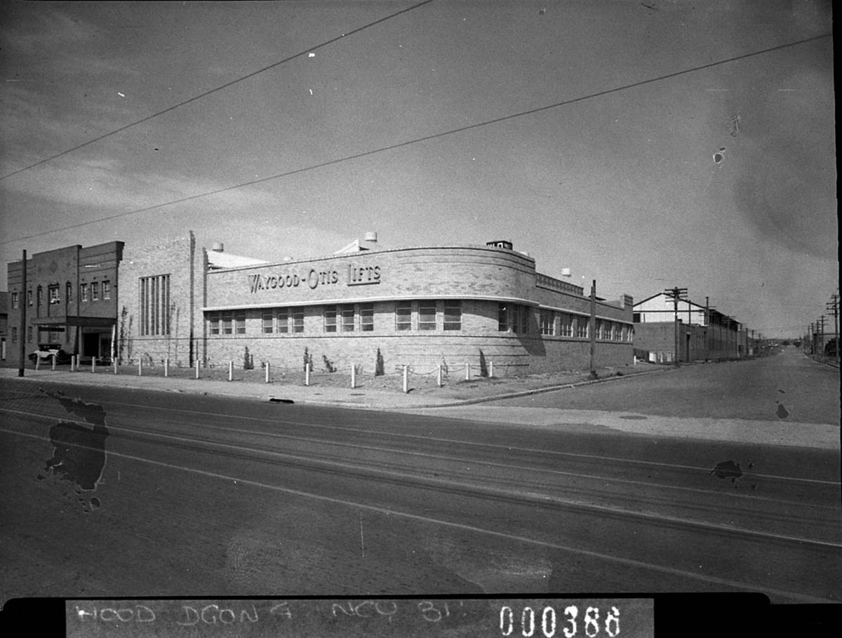 Waygood Otis Lifts new building Botany Road Alexandria taken for Building Publishing Co (1942)