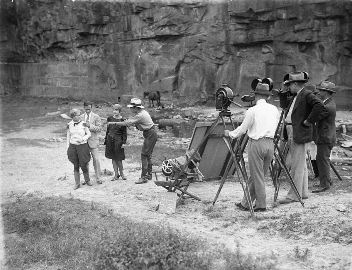 William Reed directs the filming of The Romance of Runnibede, Sydney (1927)