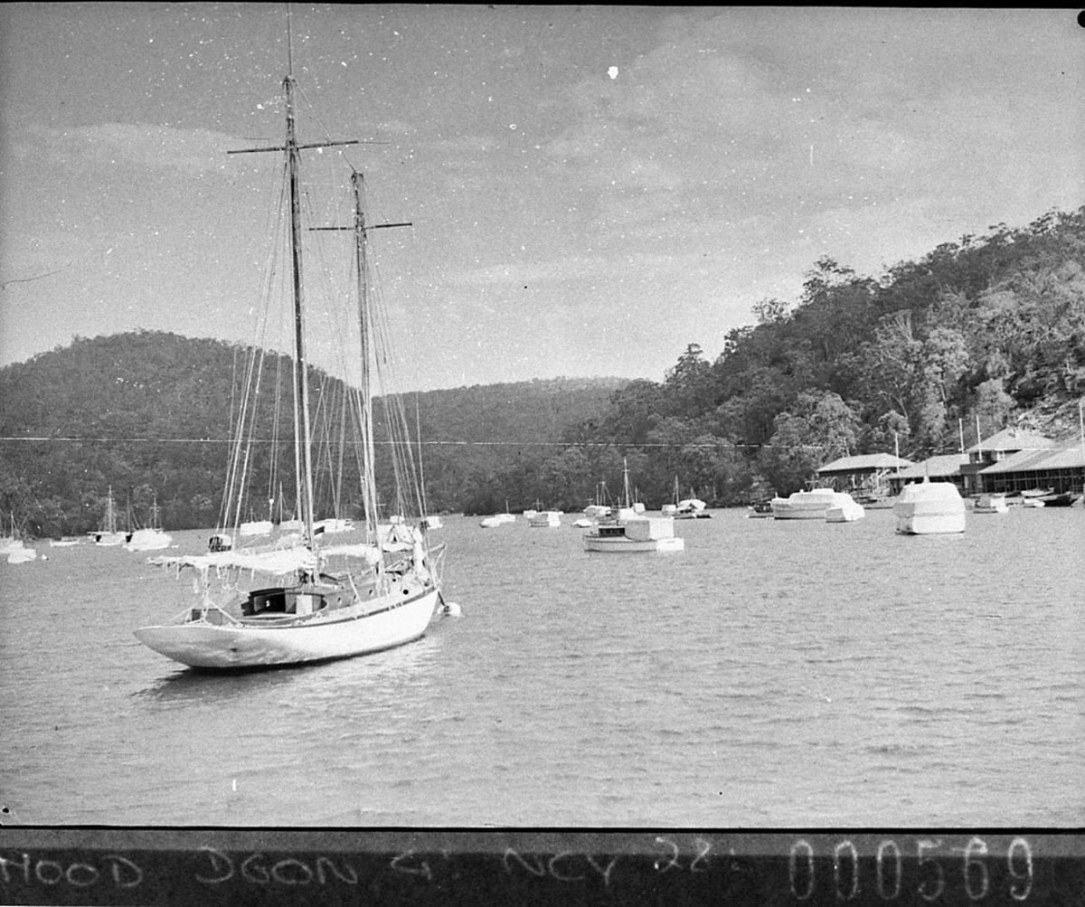 Yachts and launches at anchor Bobbin Head (1937)