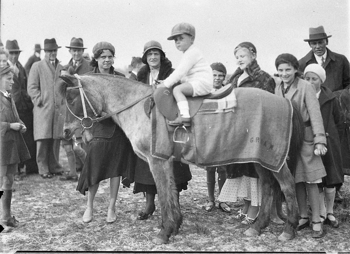 Young boy on a pony (c. 1935)