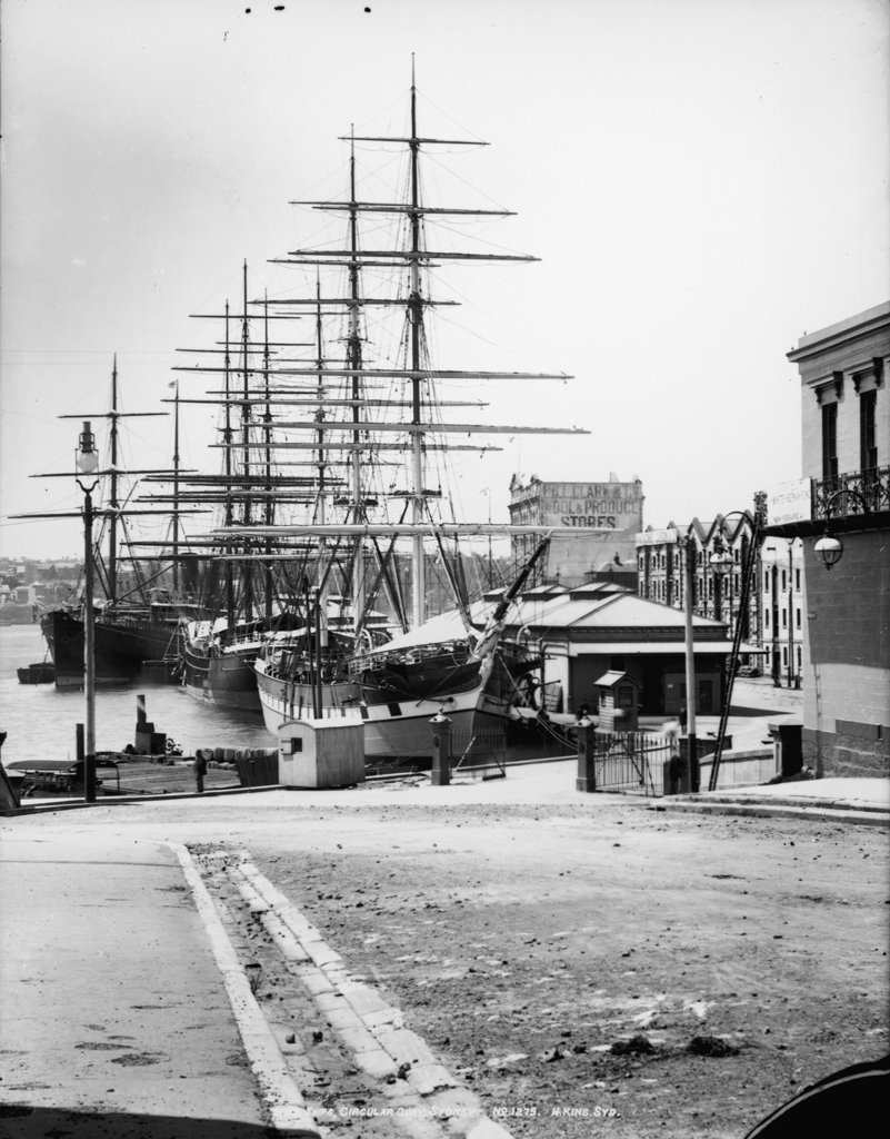Wool ships, Circular Quay, Sydney, 1900