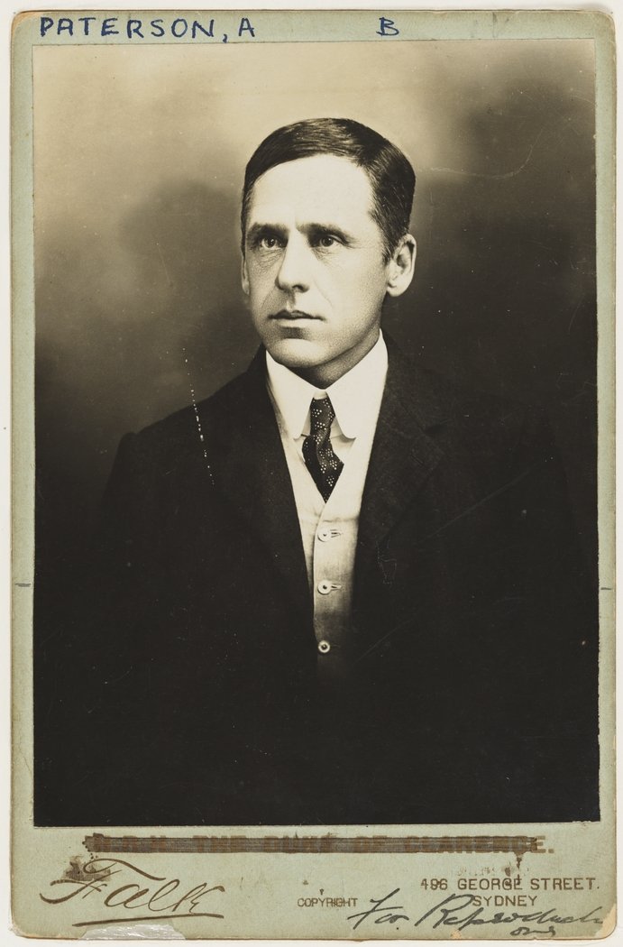 Andrew Barton (Banjo) Paterson, poet, solicitor, journalist, war correspondent and soldier, ca. 1890 - photographer Falk, Sydney (1885–1900)