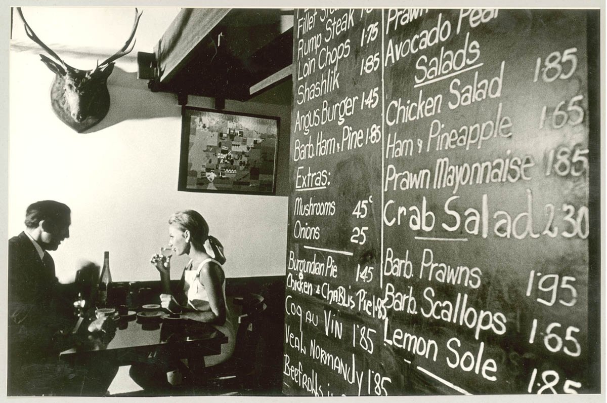 Rhine Castle Bistro Restaurant, Angel Place, Jan 1966, Sydney
