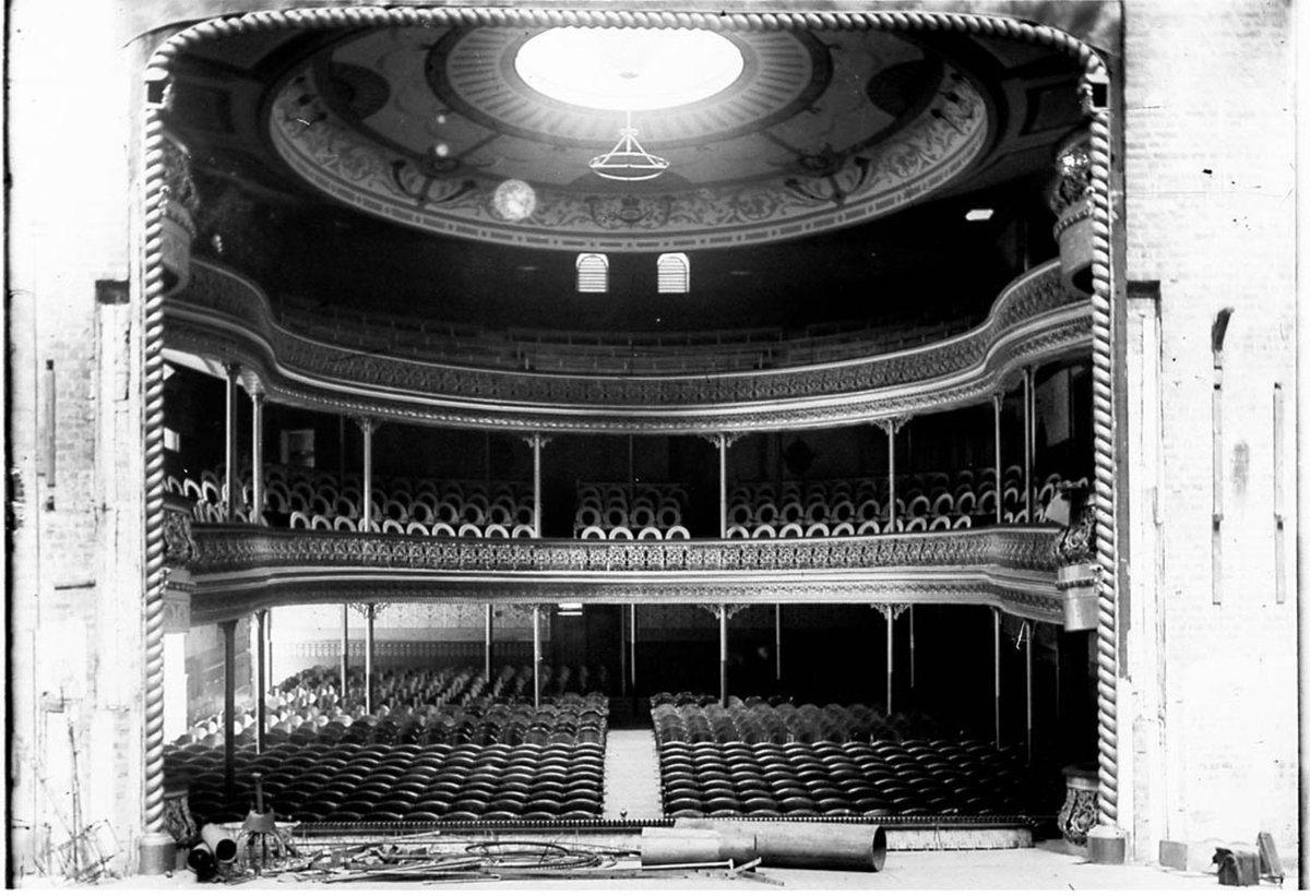 Theatre Royal from the stage, refurbished after the fire of 1892 and re-opened Jan 1893, Sydney - photographer Albert James Perier, Sydney city centre