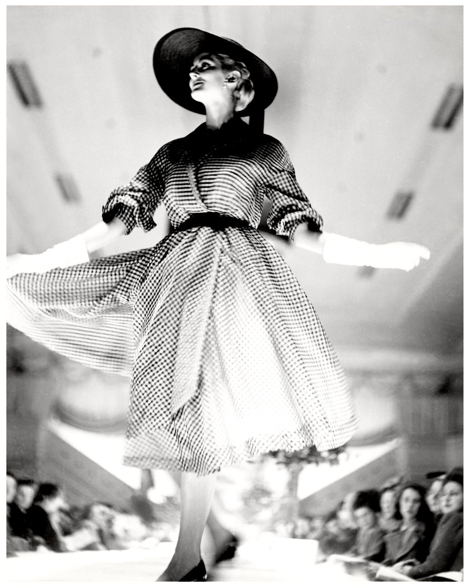 Carmen Dell'Orifice, David Jones' American Fashion Parade, Sydney, 1950 - photographer Geoffrey Lee, Sydney city centre