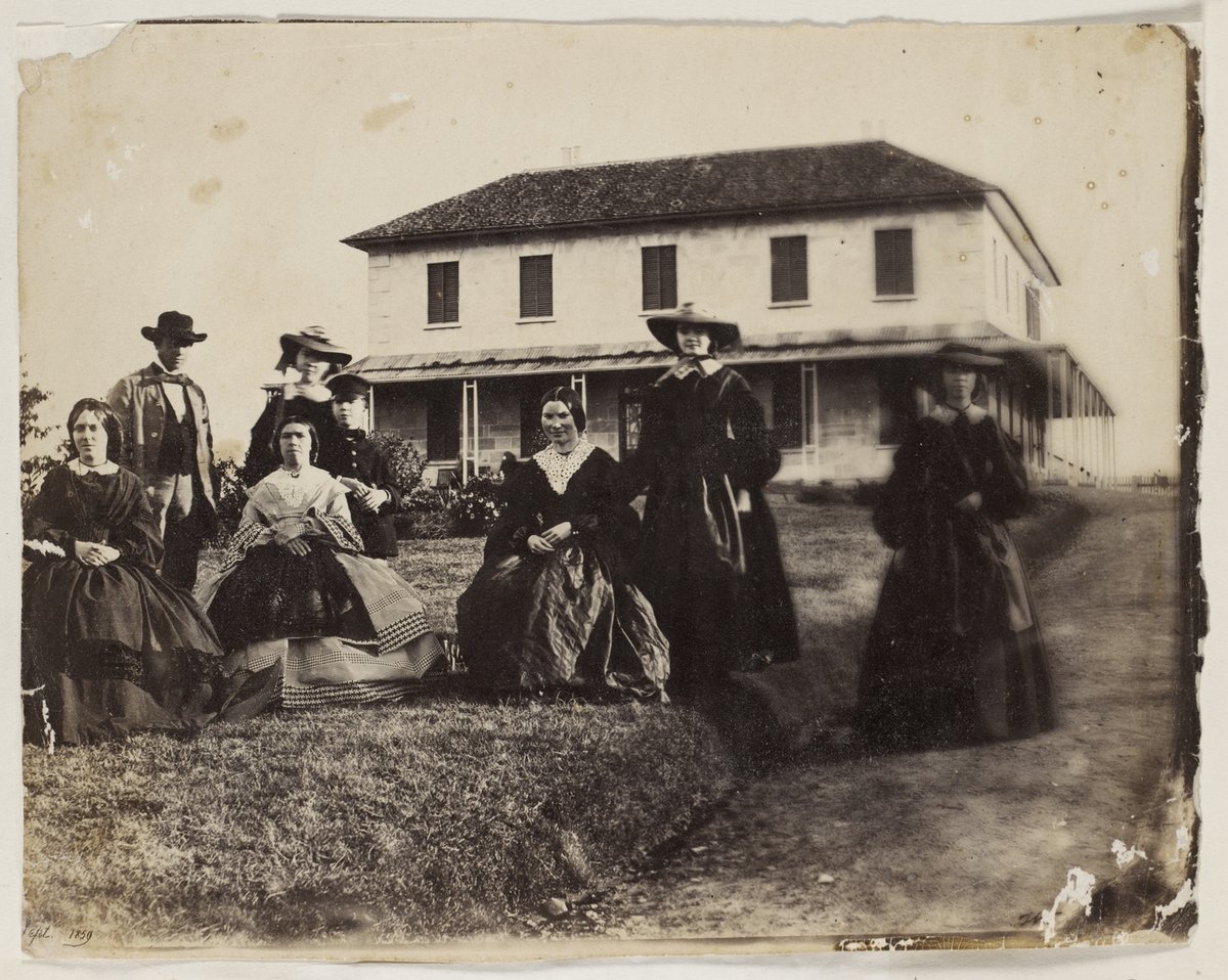 Rouse family and others, Rouse Hill House, 1859 - photographer Major Thomas Wingate (1859–65)