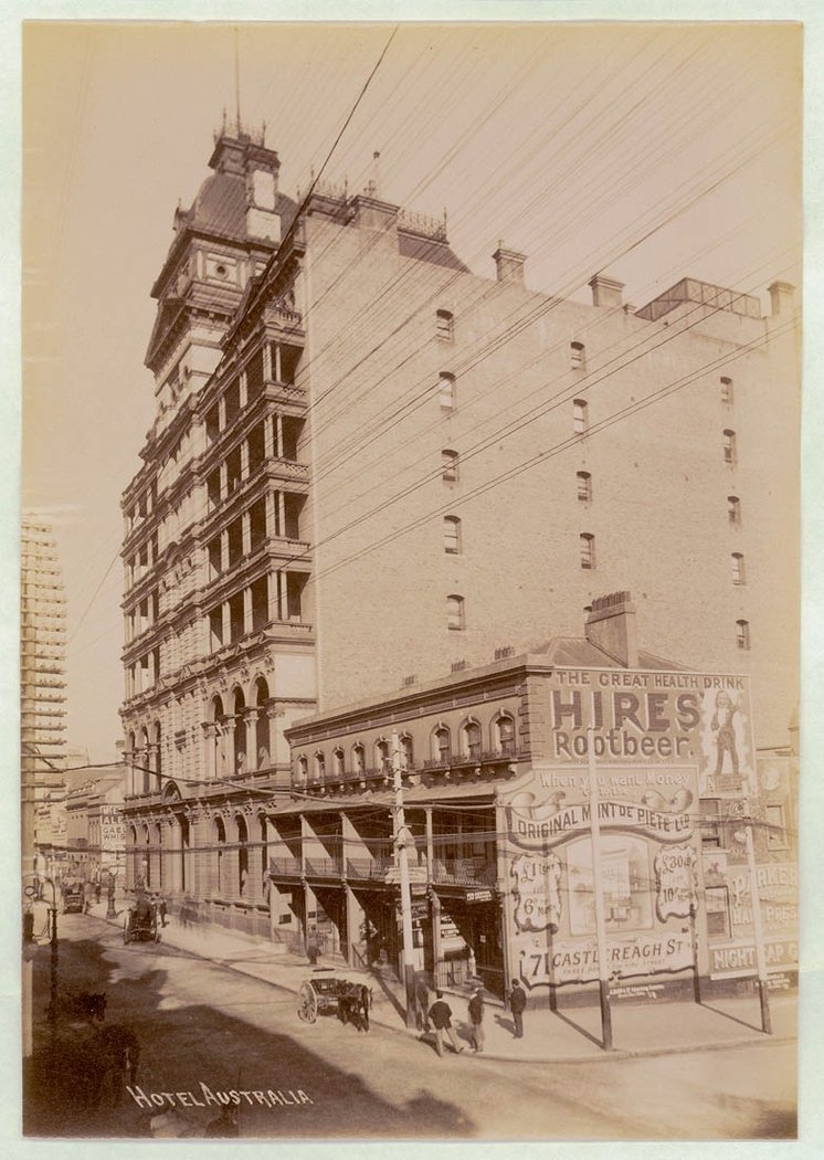 Hotel Australia, Sydney, ca. 1900-1910 - photographer Star Photo Co, Sydney city centre (1900–10)