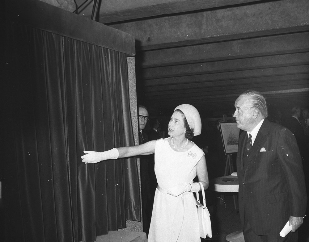 Queen Elizabeth opens the Sydney Opera House, 20 Oct 1973 - photographer Jack Hickson, Sydney city centre