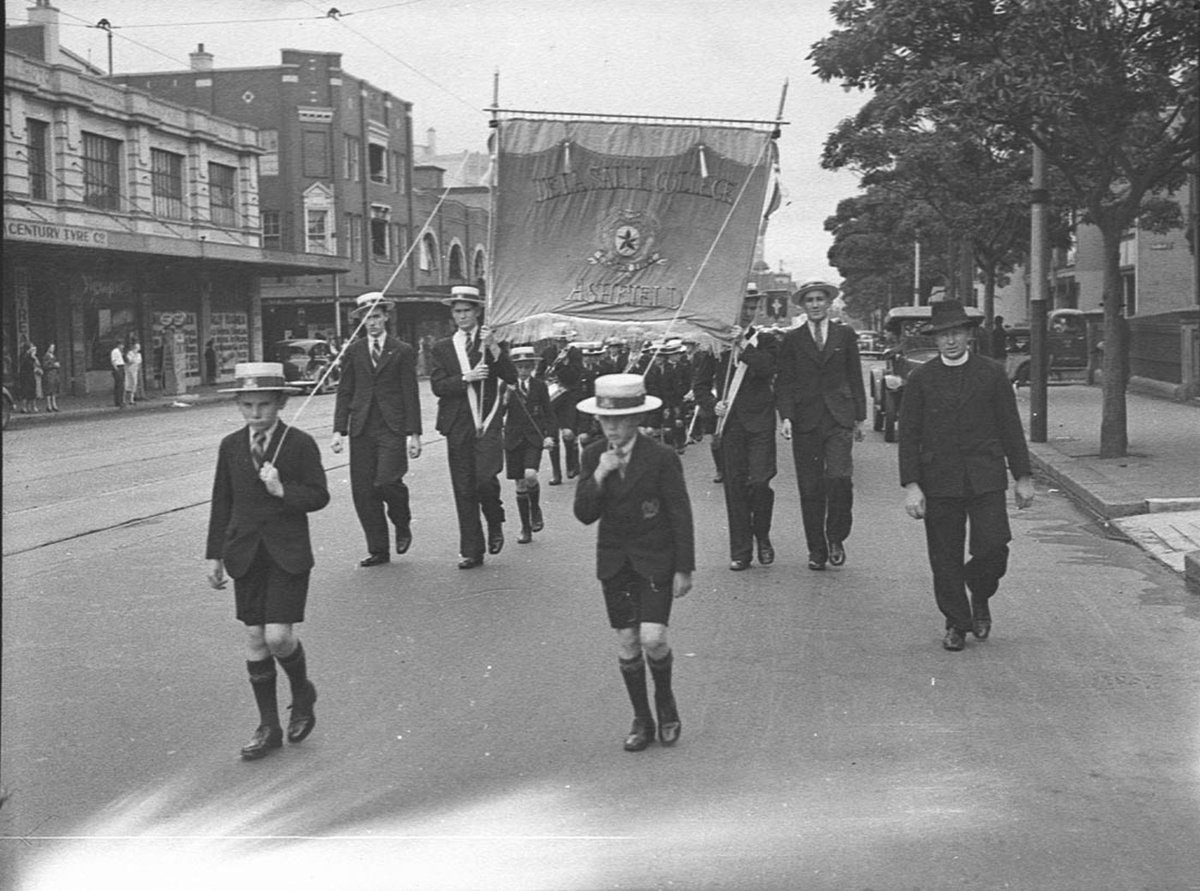 Saint Patrick's Day Pageant, De La Salle College Ashfield, 11-3-1939, by Sam Hood, Surry Hills
