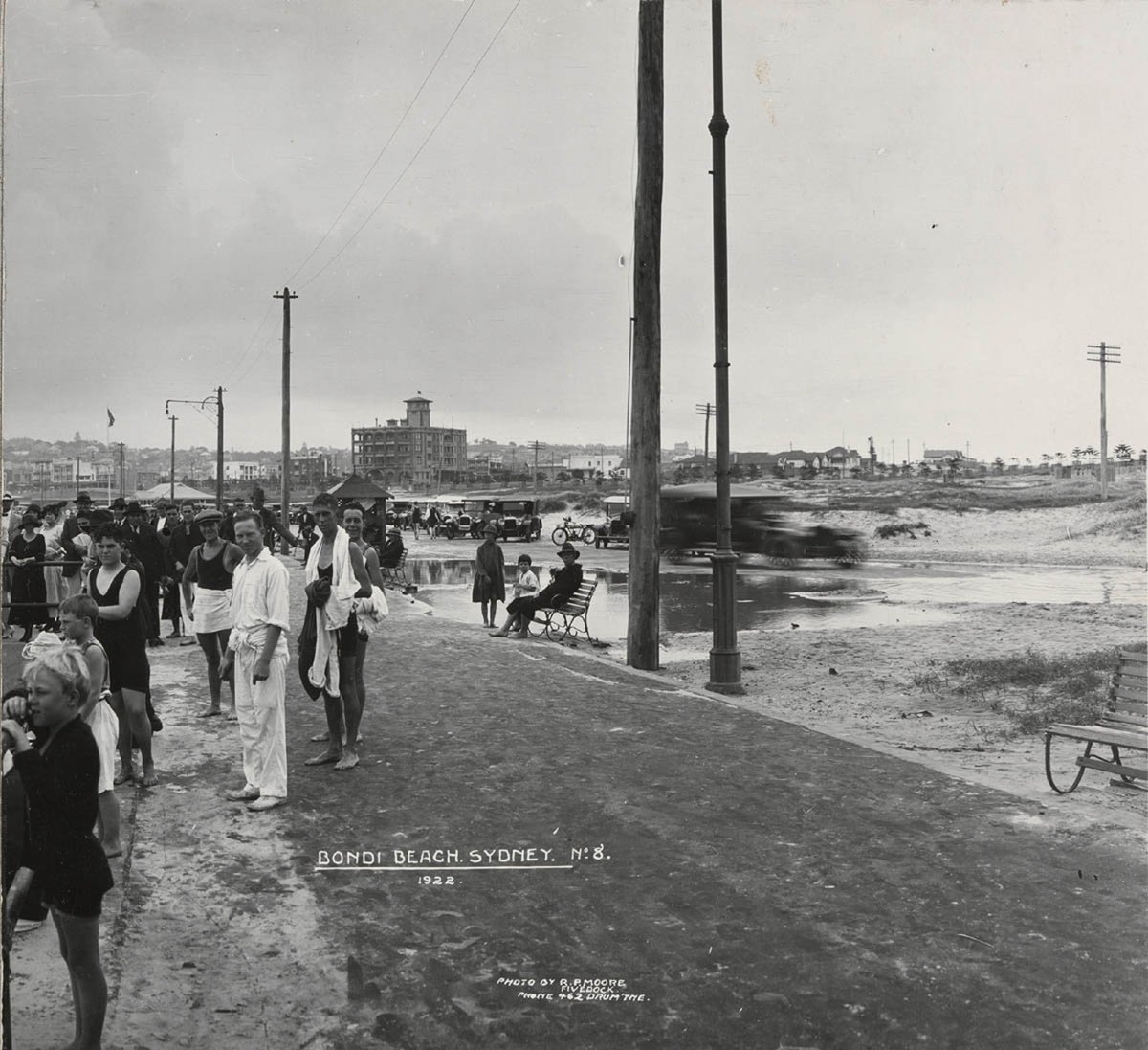 Bondi Beach, Sydney, 1922 - photographed by R. P. Moore