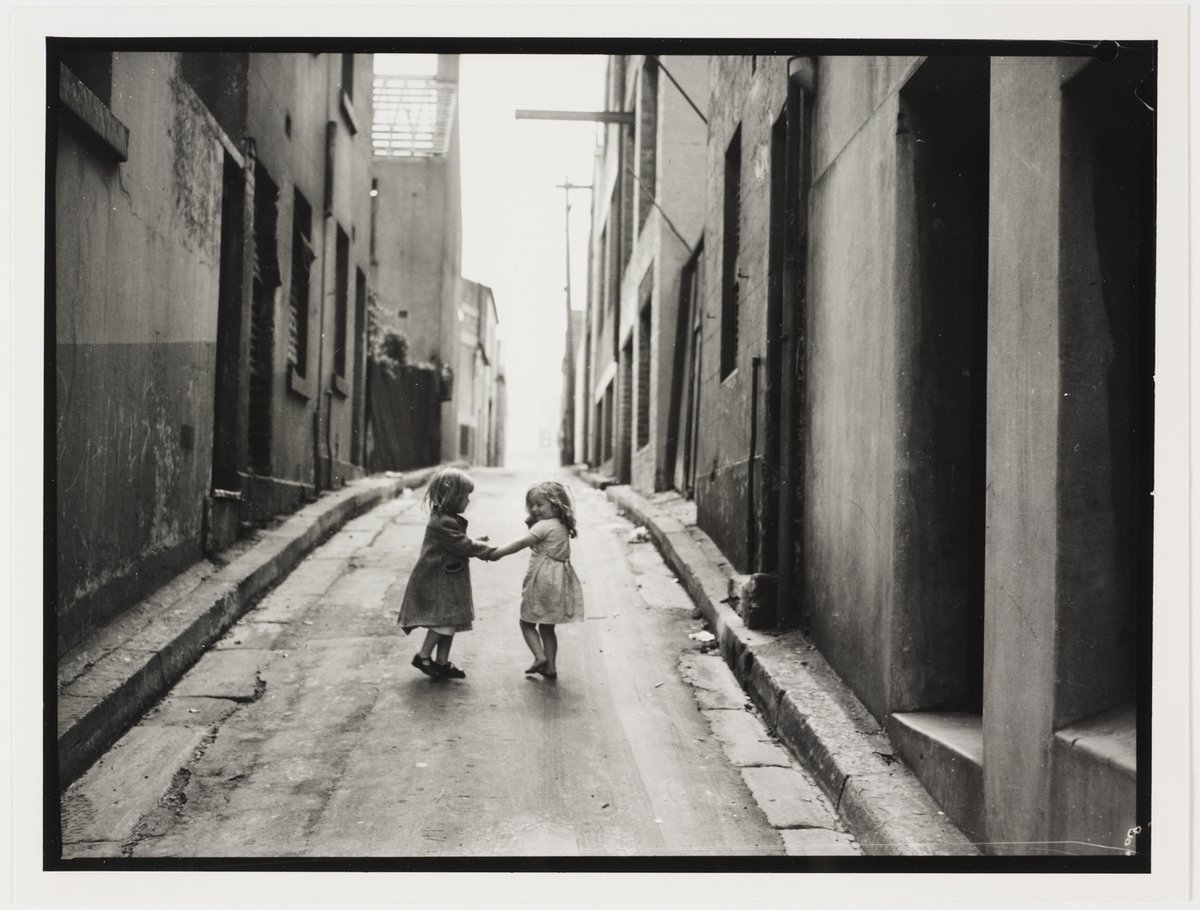 Children in Sydney slums, mainly Surry Hills, Woolloomooloo, Redfern, 1949 by Ted Hood