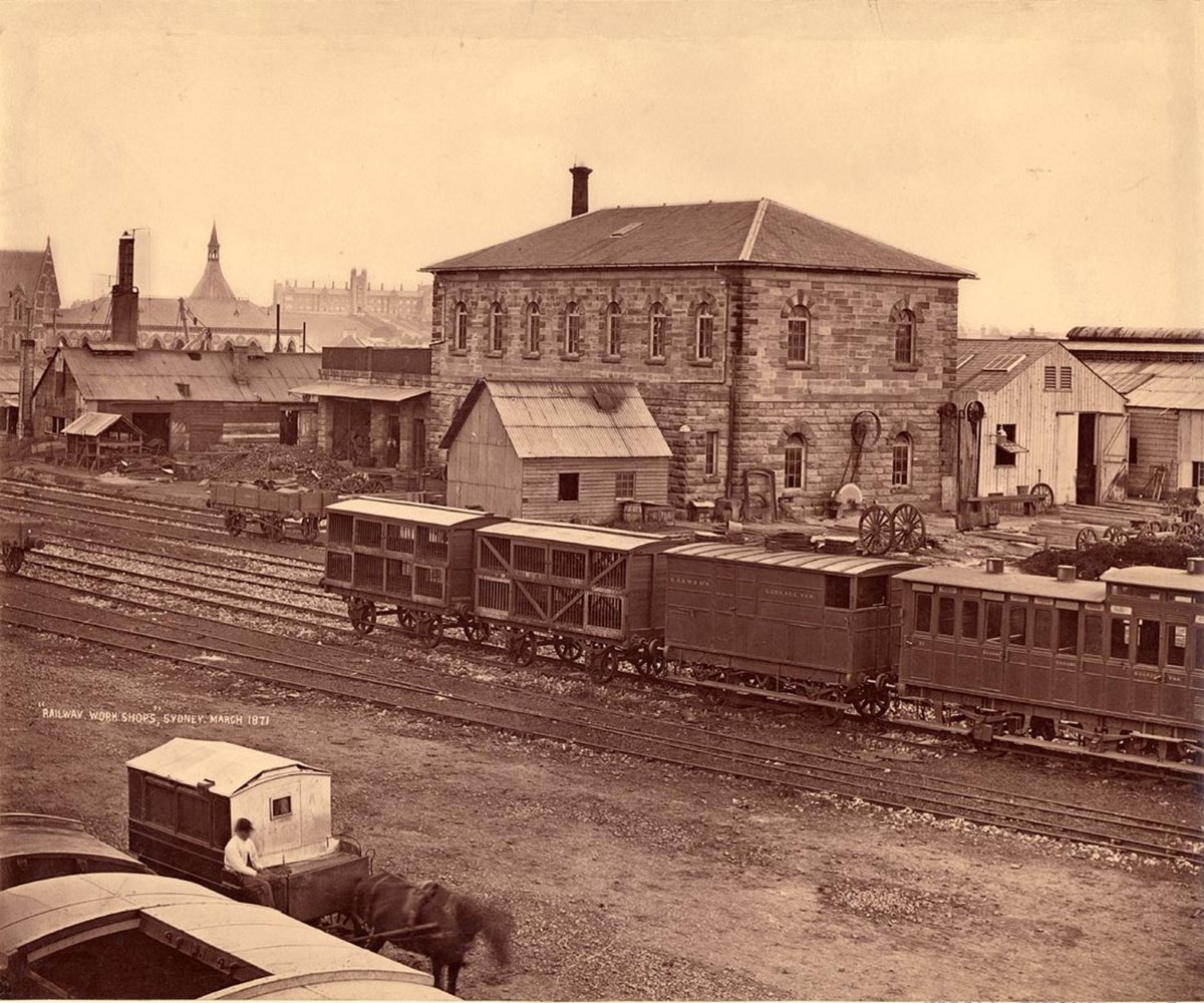 "Railway work shops", Sydney, March 1871, Government Printing Office
