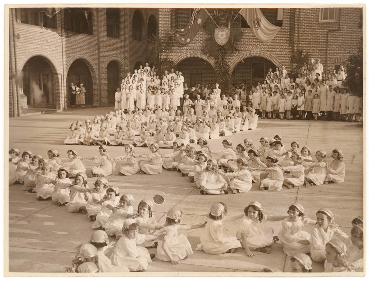 Display at Catholic girl's school, c. 1930s, by Sam Hood, Sydney city centre