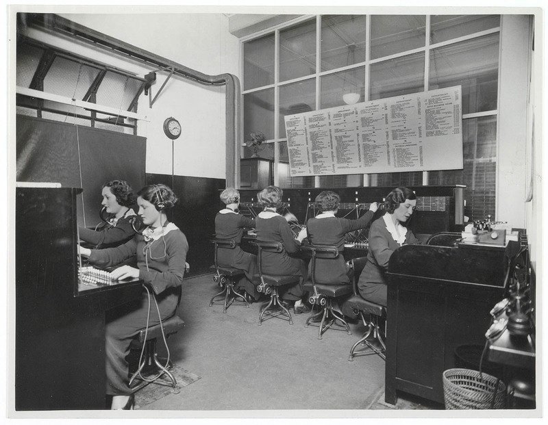 Telephone exchange, Anthony Hordern and Sons department store, ca. 1933-1938, Sydney city centre (1933–38)
