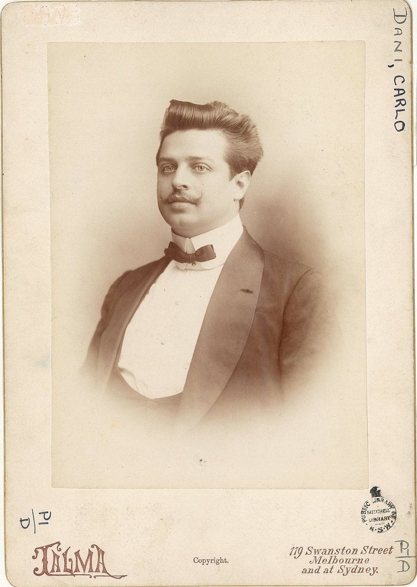 Carlo Dani, Italian tenor in Sydney, 1902 - photograph by Talma