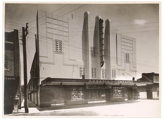 Facade, Arcadia Cinema, Lidcombe, 1930s, by Sam Hood (1920–50)