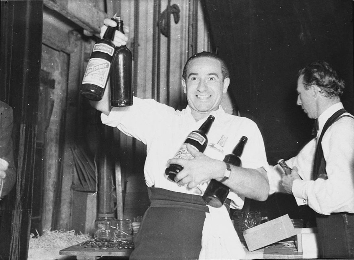 Paul Petrov of the Ballet Russe, backstage at the JC Williamson New Year's Eve party, Theatre Royal, Sydney, 31 December 1936 - Sam Hood, Sydney city centre