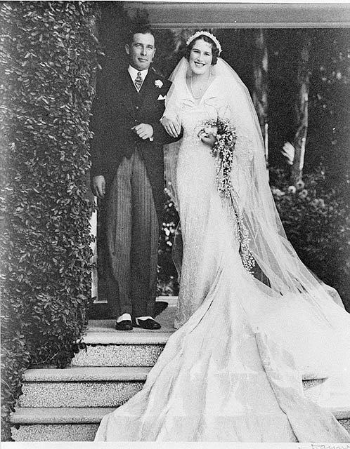 James Ashton-Irene Anderson wedding at St Mark's Church, Darling Point, Sydney, March 1935 - Sam Hood
