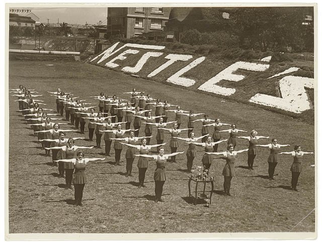 Schoolgirl physical education champions at the Nestle Factory, Abbotsford, NSW, c. 1930s - Sam Hood