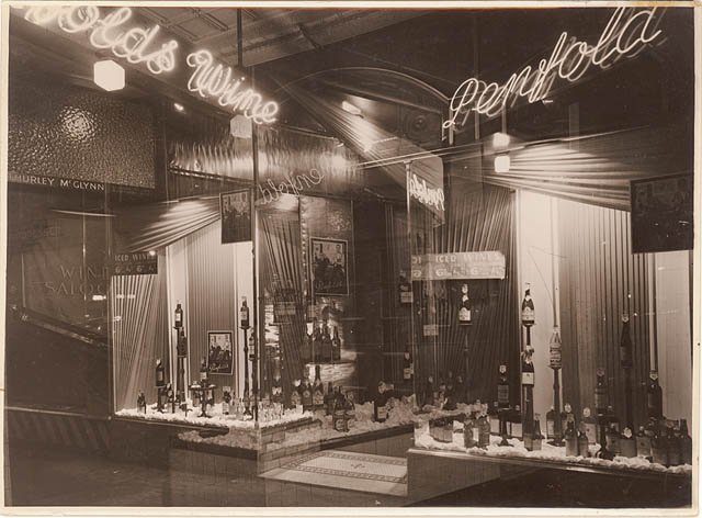Penfold's Wines window display, Sydney, 1930's - Sam Hood (1915–39)