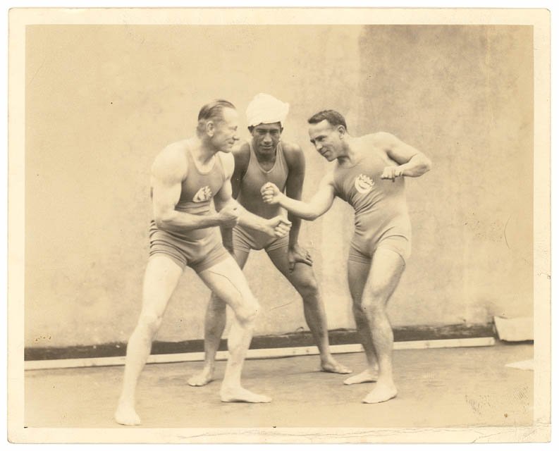 Snowy Baker, Duke Kahanamoku and Frank Beaurepaire, Sydney, (between 1914-1924) - photographer unknown (1914–24)