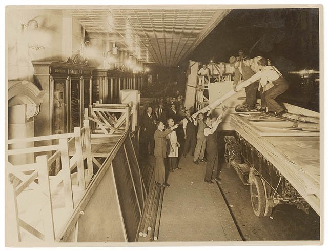 Unloading set, Capitol Theatre, c. 1930s - by Sam Hood, Haymarket