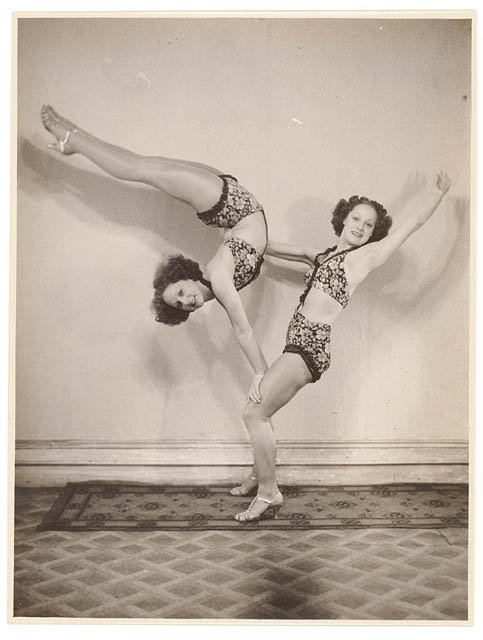 Turner Twins, acrobats, 1937 - by Sam Hood, Bondi (1936)