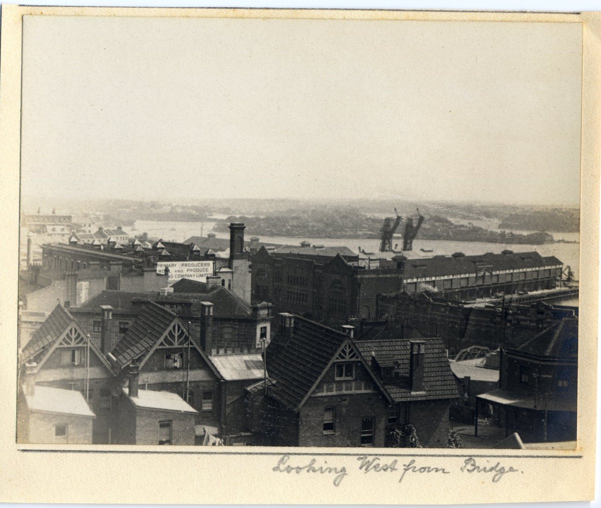 'Looking west from Bridge' RAHS-Osborne Collection, Sydney (1930)