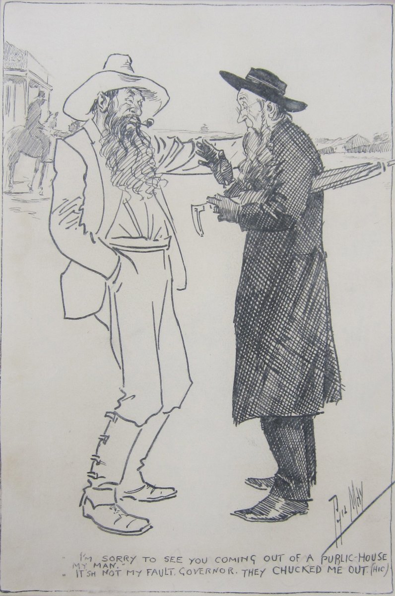 Phil May, (Untitled), 1889, Ink on card, Sydney city centre