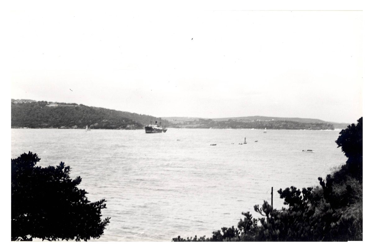 View of North and Middle Heads from between Neilsen Park and Vaucluse Rocks, Mosman (1938)