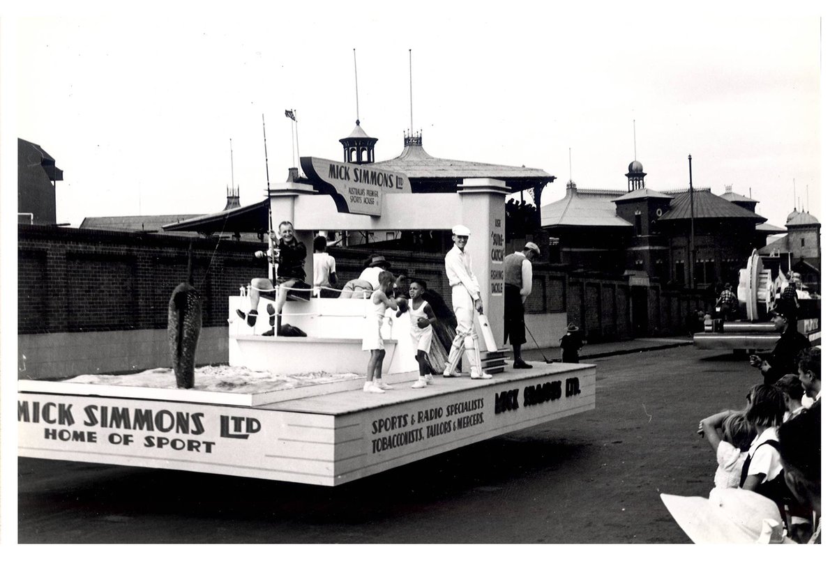 Mick Simmons Ltd float- “Australia's March to Nationhood” Australian 150th Anniversary Celebration, Moore Park (1938)
